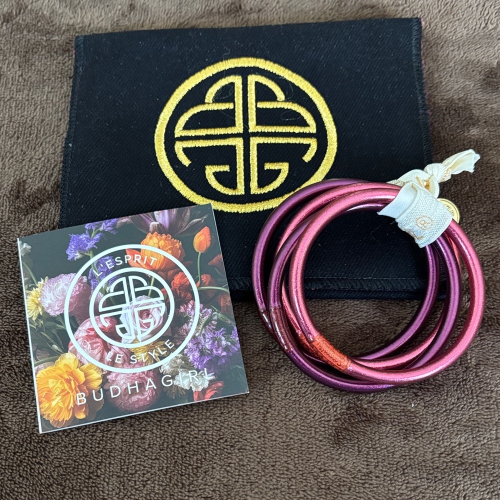 BUDHAGIRL purple and pink ! Set of four 🌺